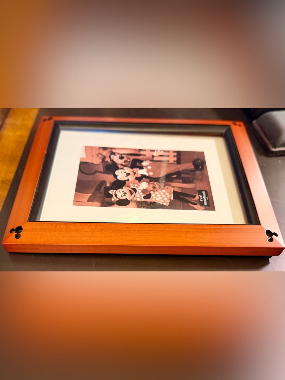 Disney Parks 8x10 Wooden Picture Frame with Mickey Ears in Corners - Picture 5 of 14